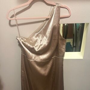 Birdy Grey Champagne One-Shoulder Dress